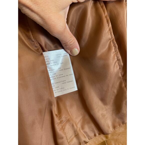 Michael Kors zip front lambskin, leather jacket, medium - Picture 4 of 12